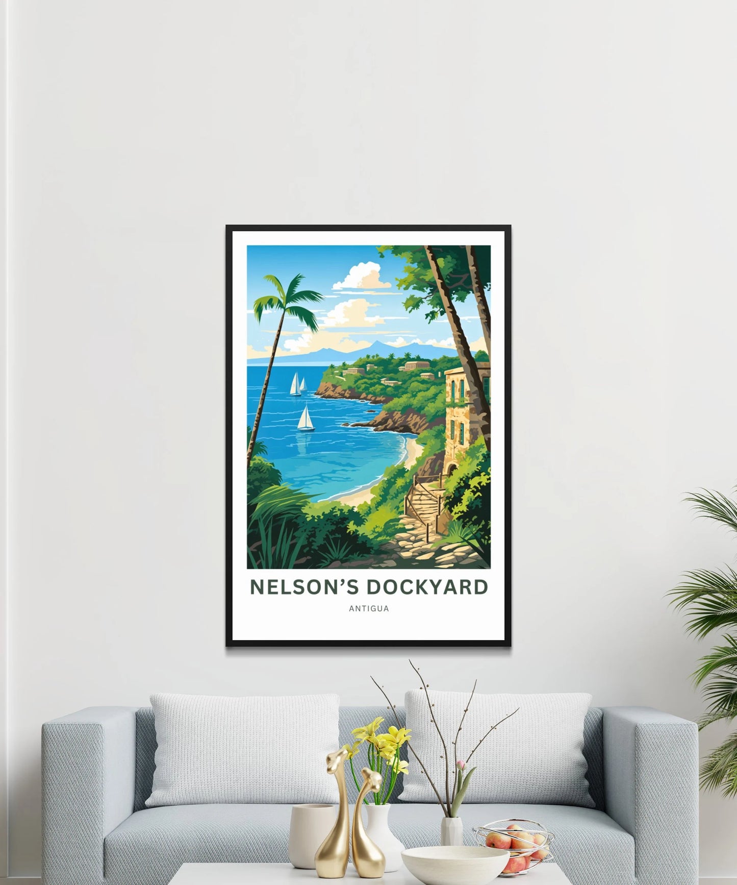 Nelson Dockyard Travel Poster