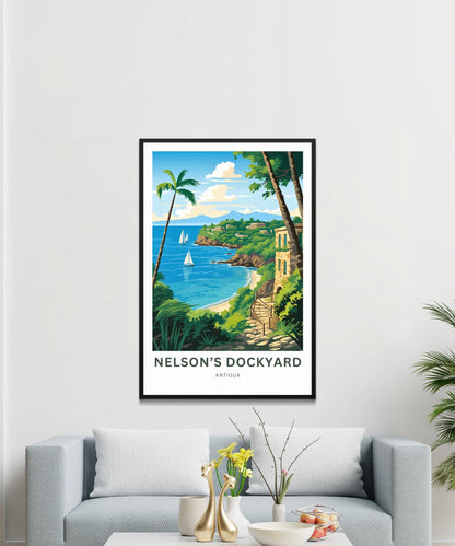 Nelson Dockyard Travel Poster