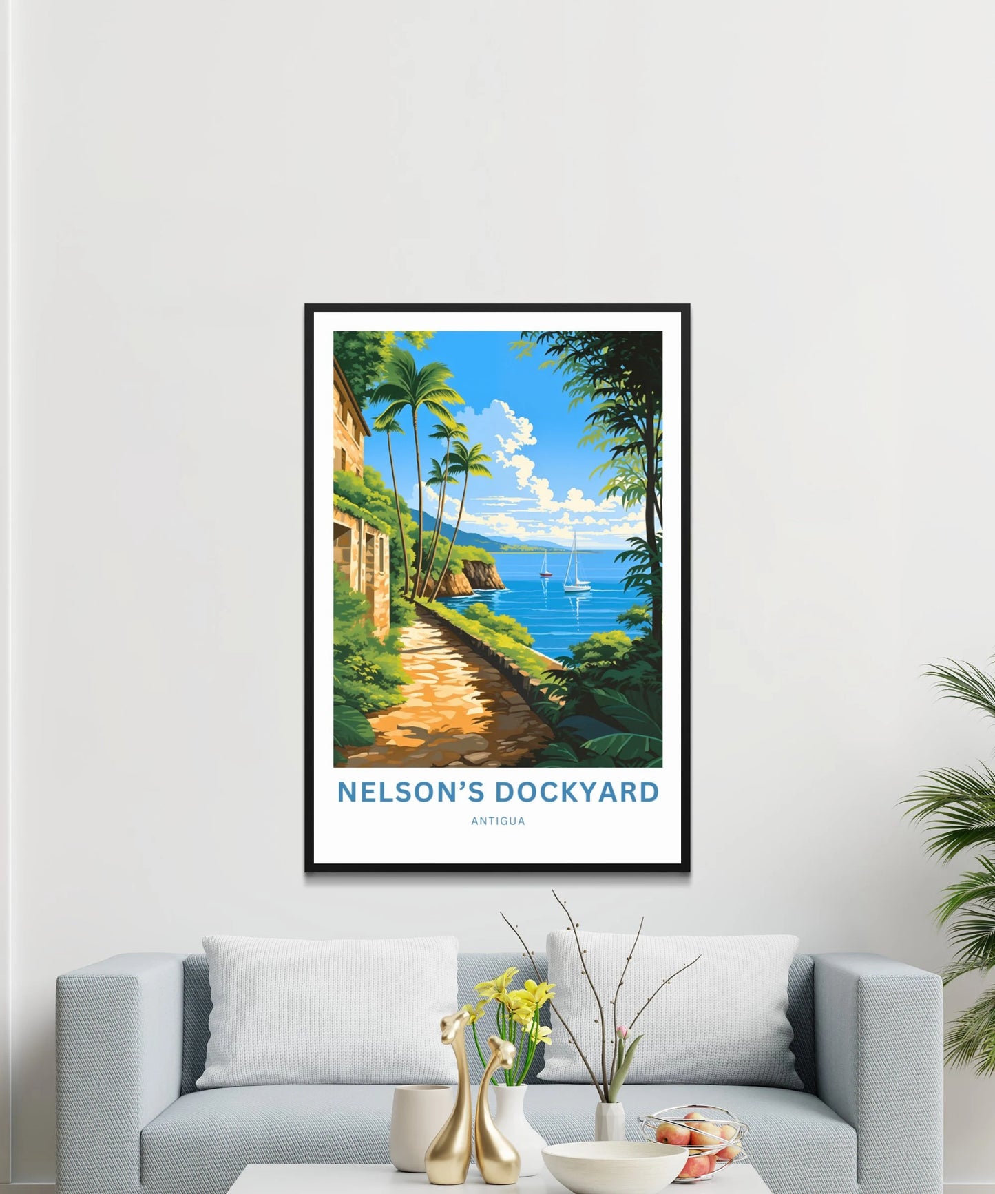 Nelson Dockyard Travel Poster