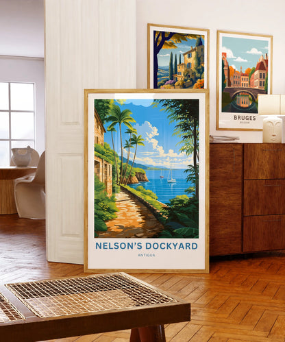 Nelson Dockyard Travel Poster