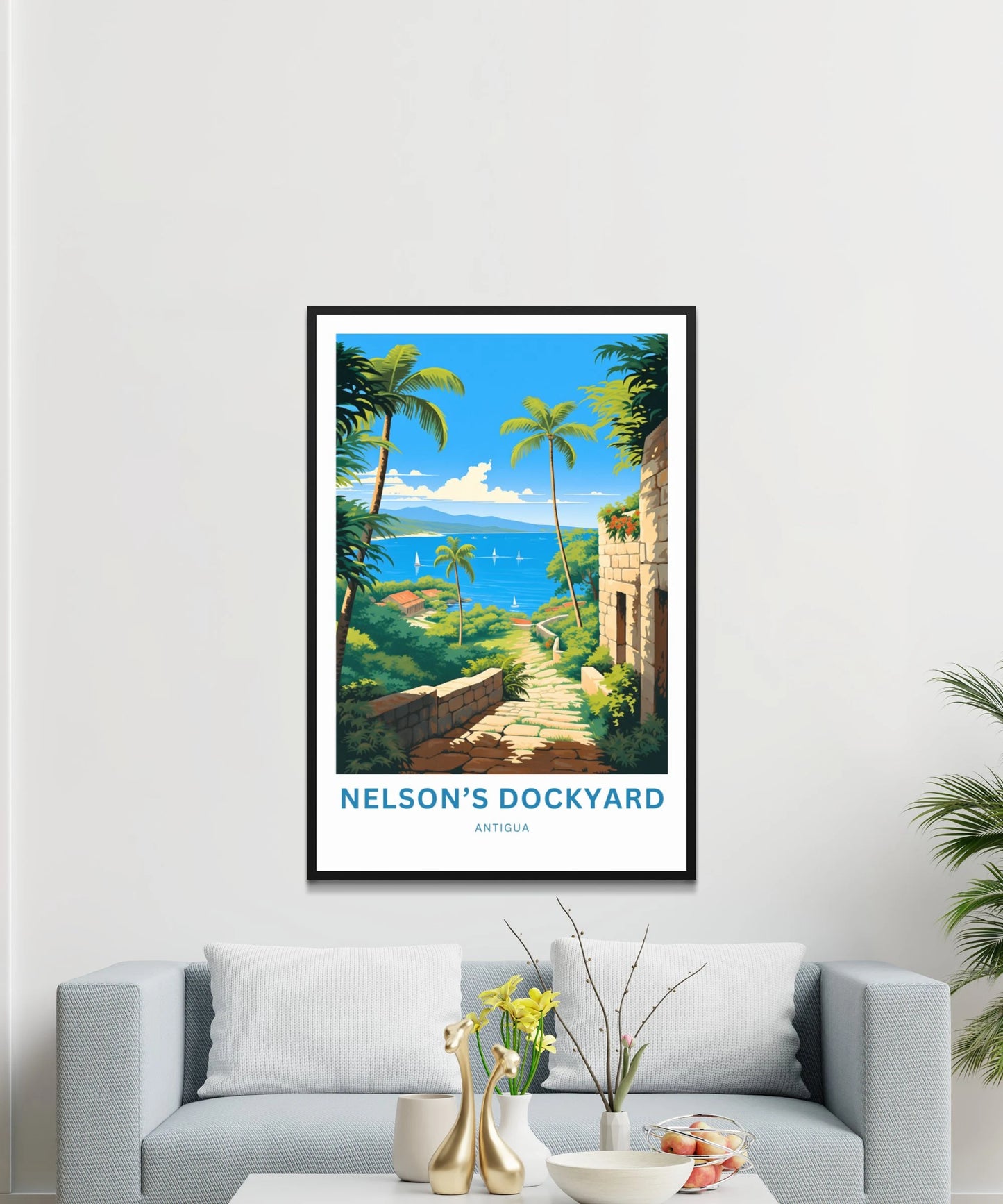 Nelson Dockyard Travel Poster