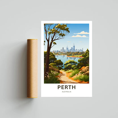 Perth Travel Poster