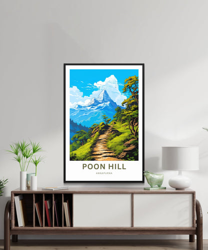 Poon Hill Travel Print - Poon Hill poster, Annapurna Wall Art, Wall Decor, Framed present, Gift Nepal Present - TravelTreasureCo