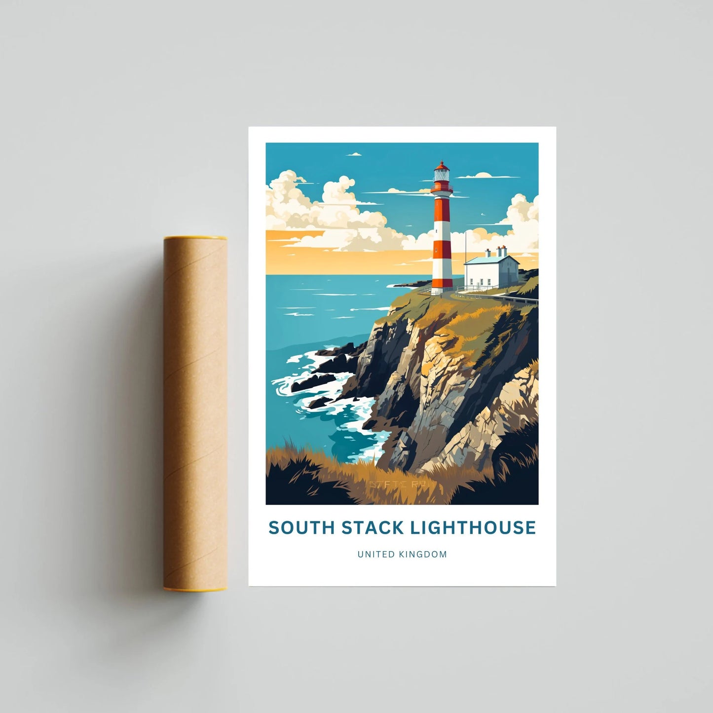 South Stack Lighthouse Travel Poster