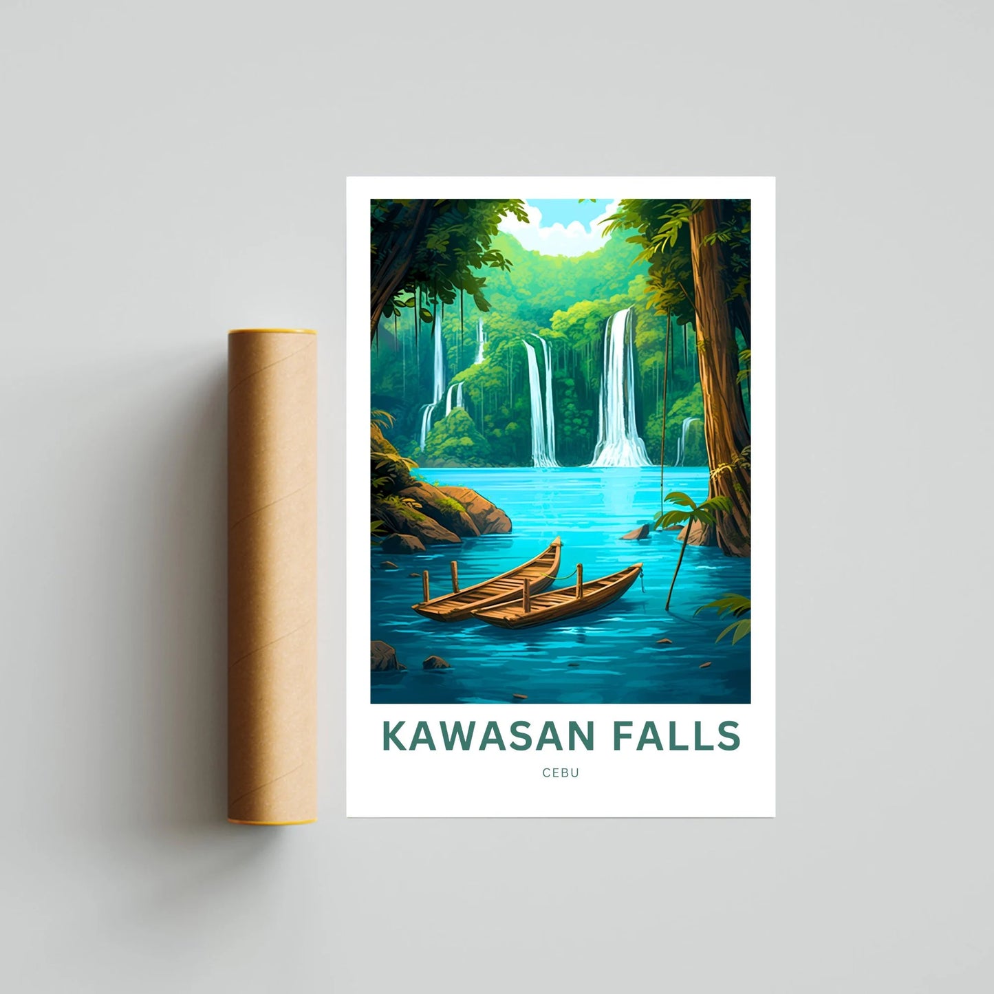 Kawasan Falls Travel Poster
