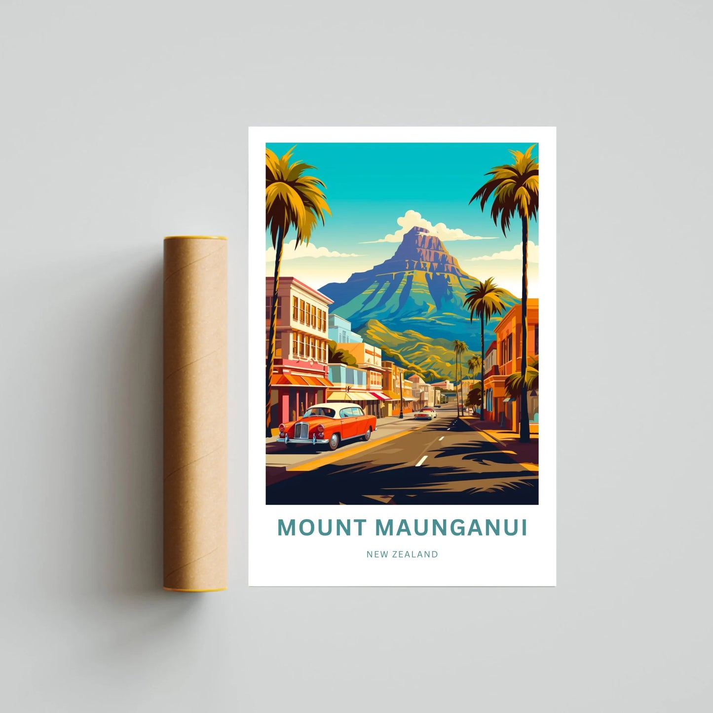 Mount Maunganui Travel Poster