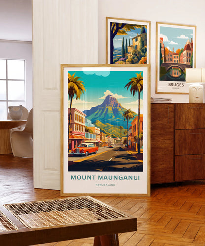 Mount Maunganui Travel Poster