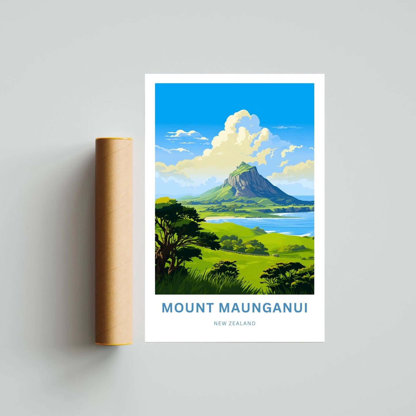 Mount Maunganui Travel Poster