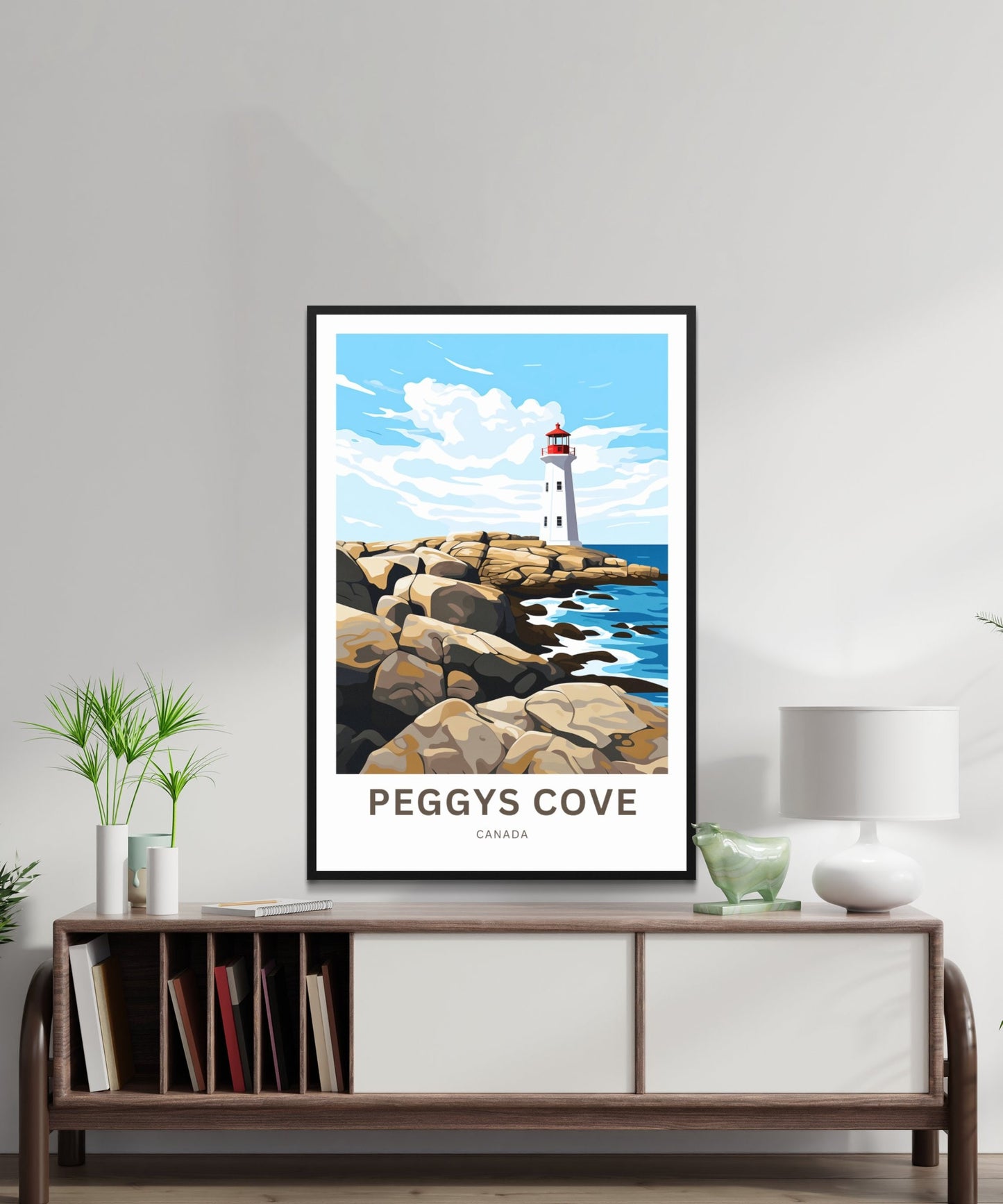 Peggys Cove Travel Print - Peggys Cove poster, Canada Wall Art, Framed present, Gift Canada Present - TravelTreasureCo