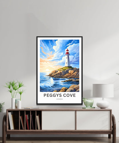 Peggys Cove Travel Print - Peggys Cove poster, Canada Wall Art, Framed present, Gift Canada Present, Customized Your Text - TravelTreasureCo