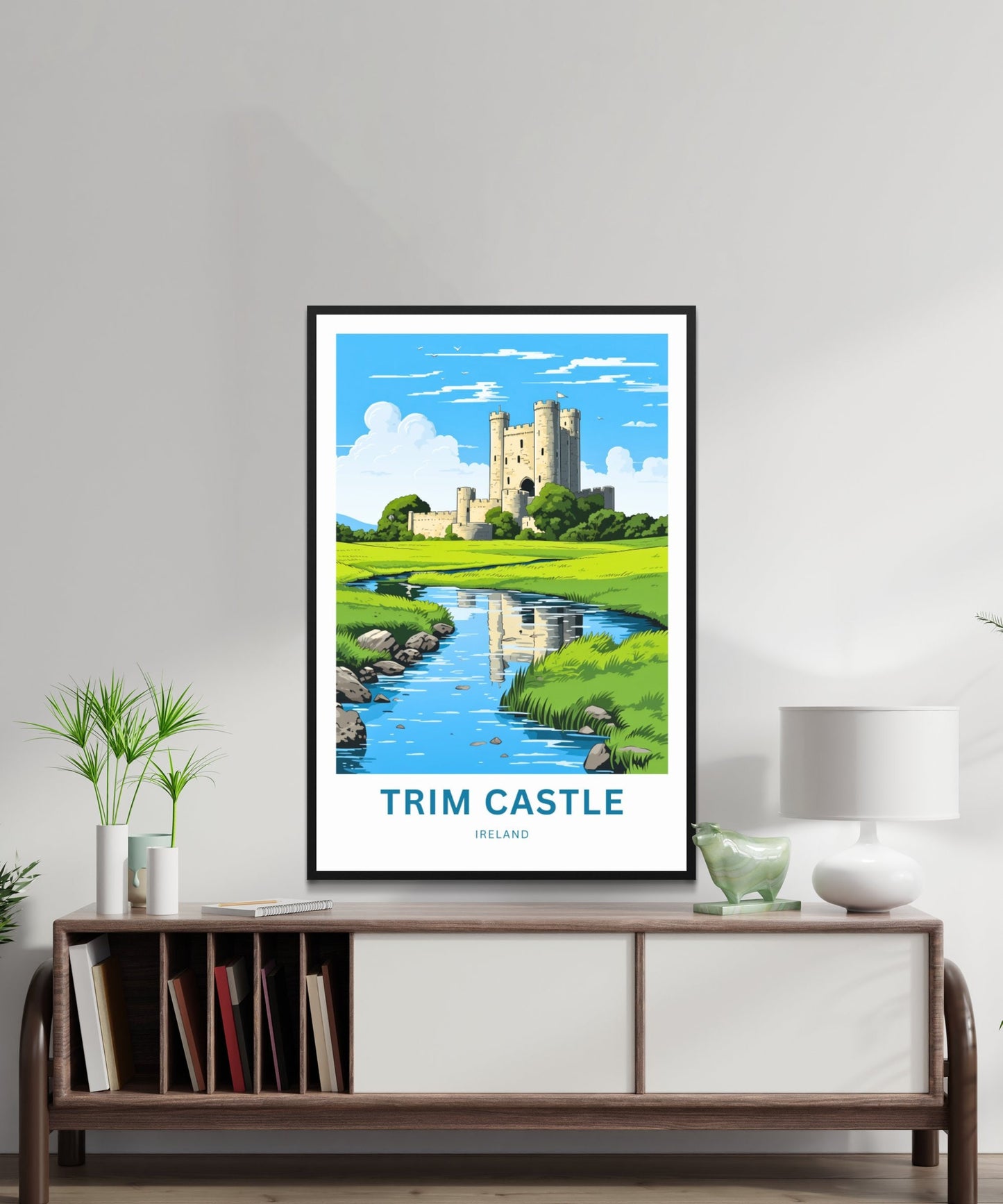 Trim Castle Travel Print - Trim Castle poster, Ireland Wall Art, Framed present, Gift Ireland Present - TravelTreasureCo