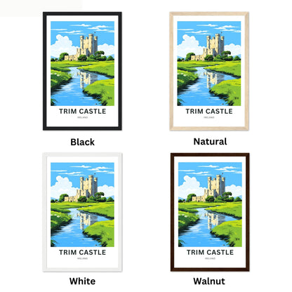 Trim Castle Travel Print - Trim Castle poster, Ireland Wall Art, Framed present, Gift Ireland Present, Customize Your Text - TravelTreasureCo