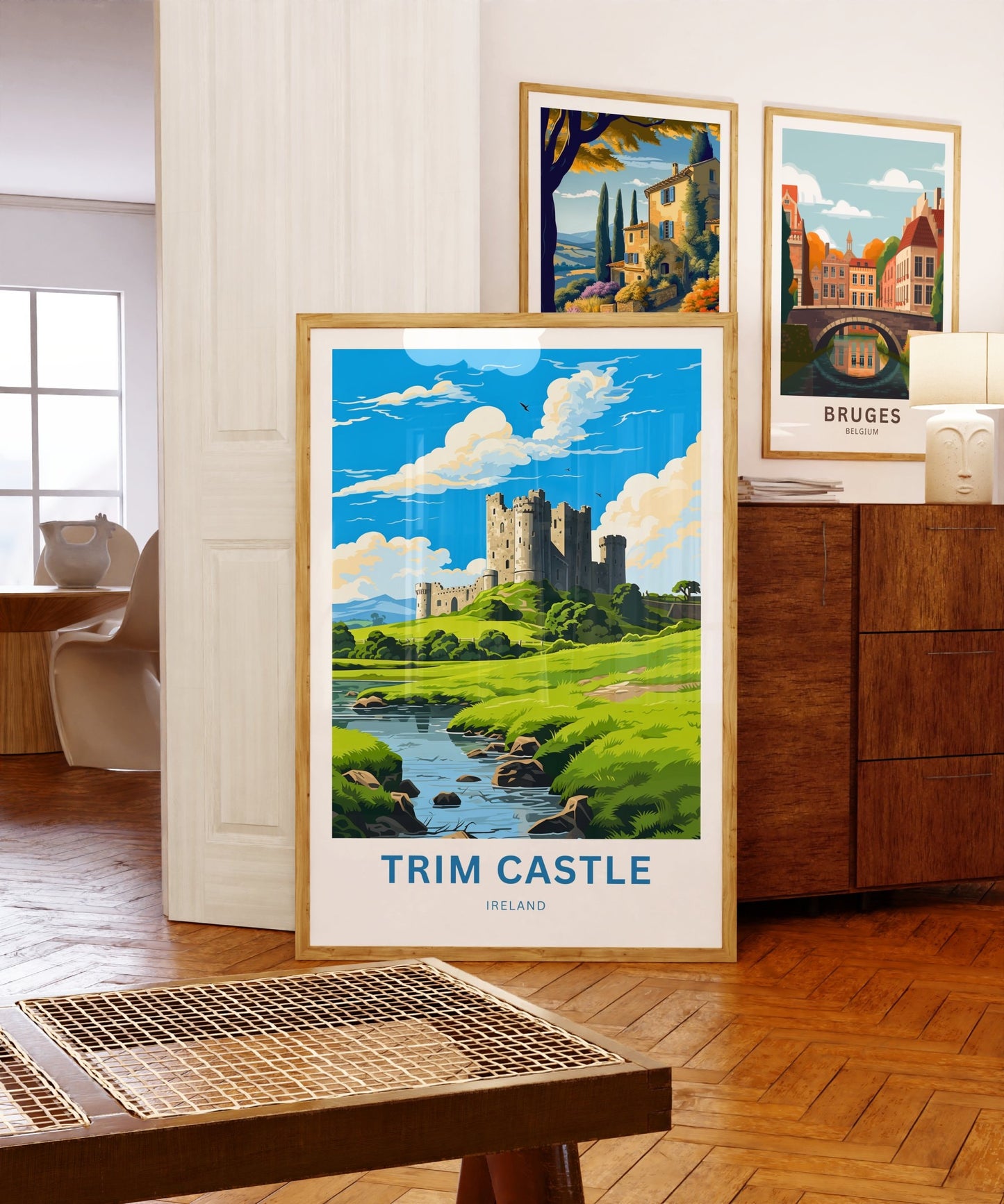 Trim Castle Travel Print - Trim Castle poster, Ireland Wall Art, Framed present, Gift Ireland Present, Customize Your Text - TravelTreasureCo