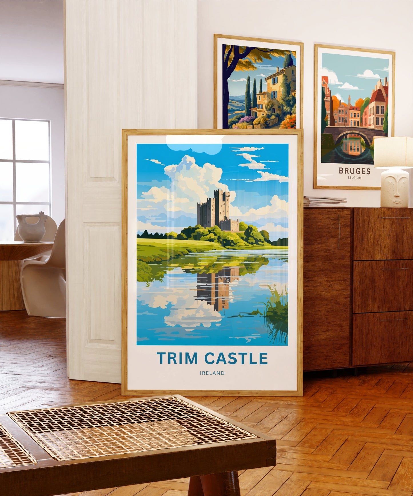 Trim Castle Travel Print - Trim Castle poster, Ireland Wall Art, Framed present, Gift Ireland Present, Customize Your Text - TravelTreasureCo