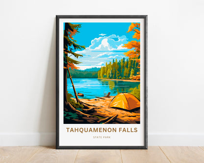 Tahquamenon Falls Travel Print - Tahquamenon Falls State Park poster, Michigan Wall Art, Framed present, Gift Michigan Present - TravelTreasureCo