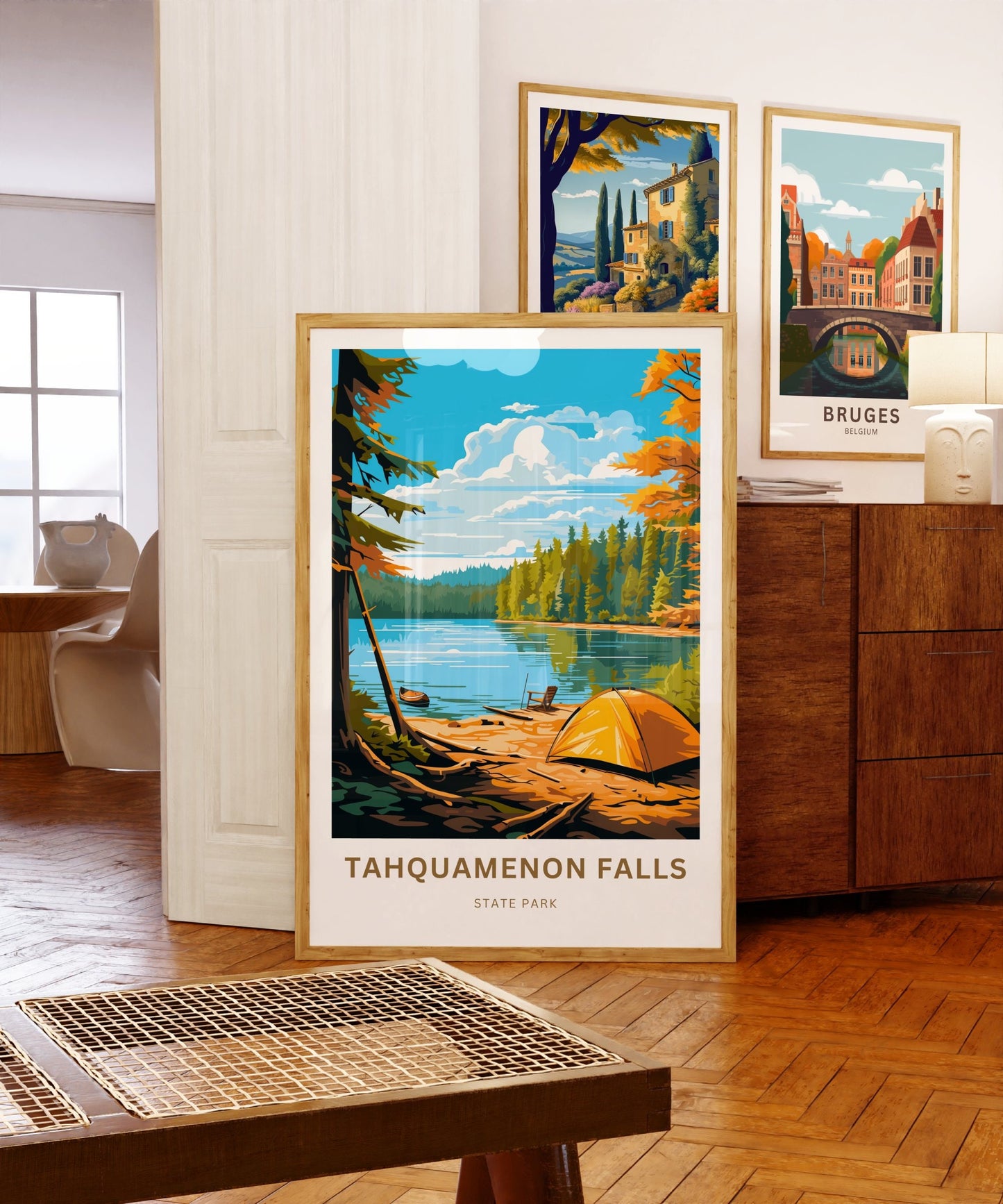 Tahquamenon Falls Travel Print - Tahquamenon Falls State Park poster, Michigan Wall Art, Framed present, Gift Michigan Present - TravelTreasureCo