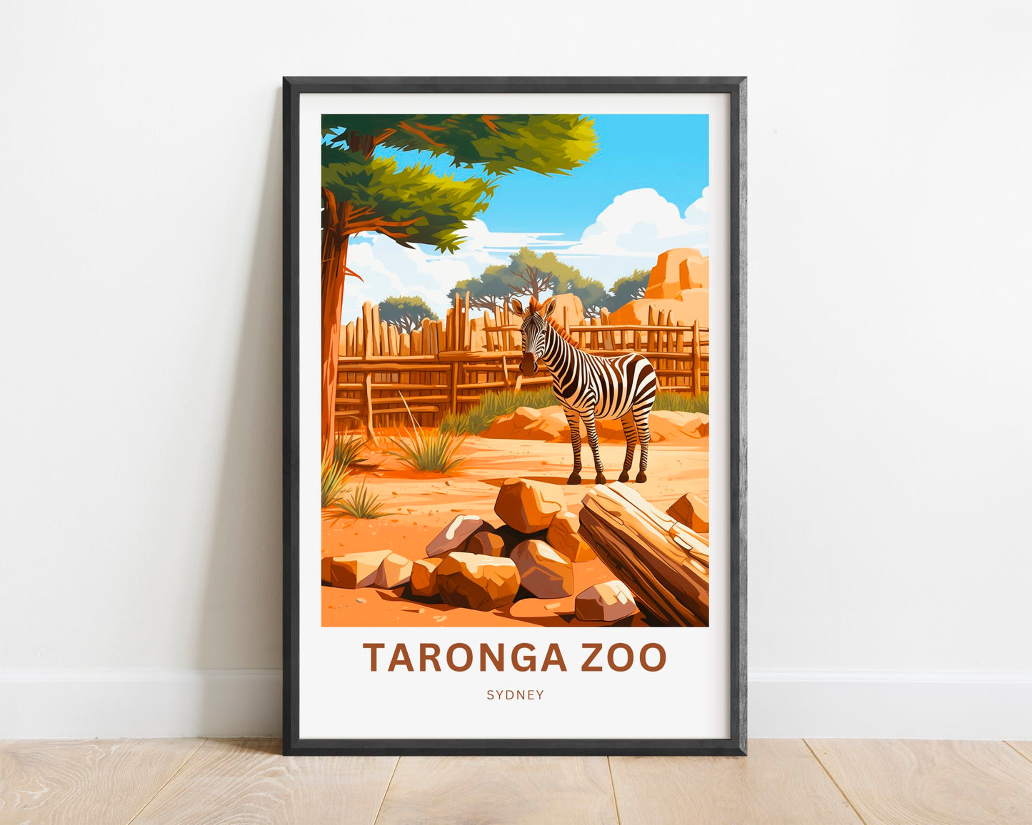 Taronga Zoo Travel Print - Taronga Zoo poster, Sydney Wall Art, Framed present, Gift Australia Present - TravelTreasureCo