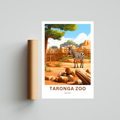 Taronga Zoo Travel Print - Taronga Zoo poster, Sydney Wall Art, Framed present, Gift Australia Present - TravelTreasureCo