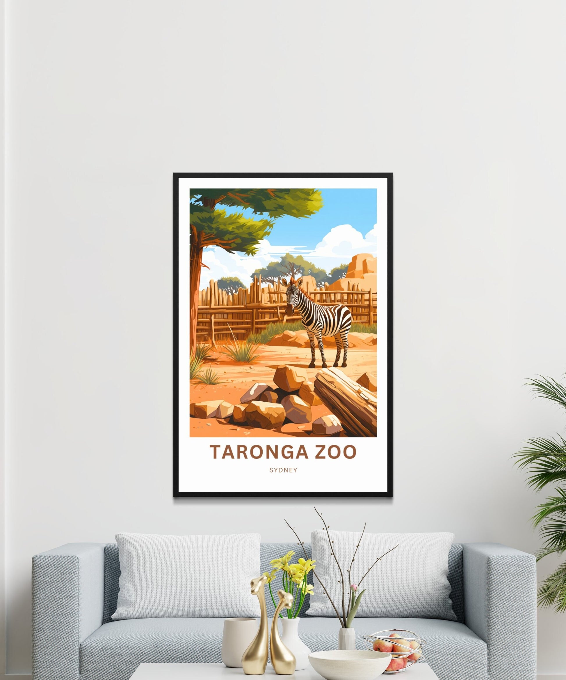 Taronga Zoo Travel Print - Taronga Zoo poster, Sydney Wall Art, Framed present, Gift Australia Present - TravelTreasureCo