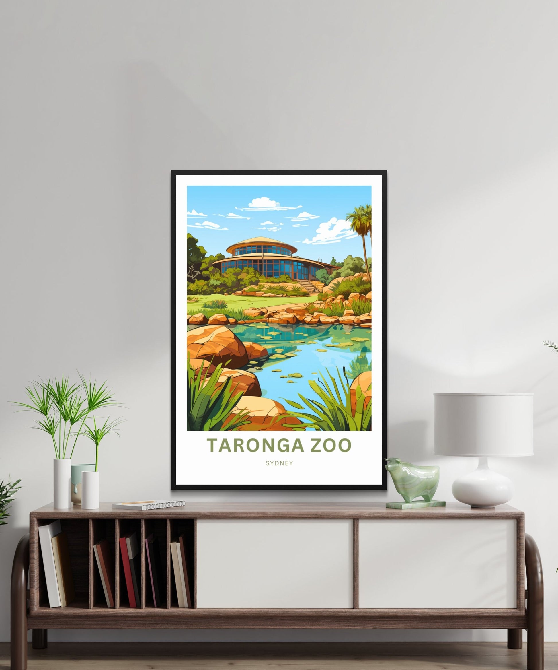 Taronga Zoo Travel Print - Taronga Zoo poster, Sydney Wall Art, Framed present, Gift Australia Present - TravelTreasureCo