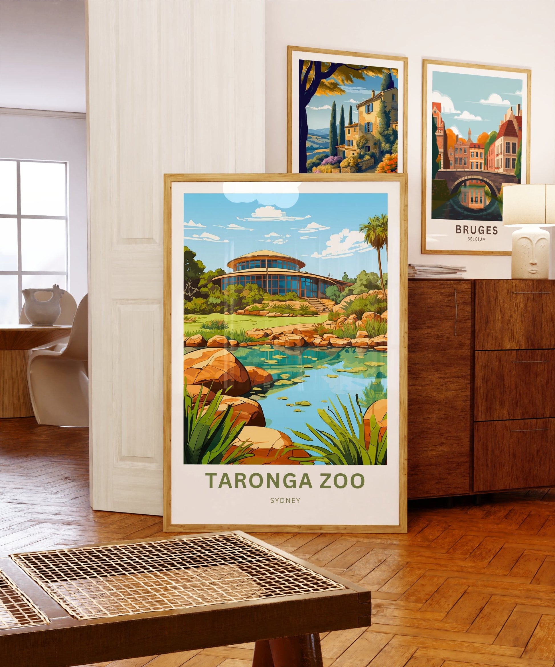 Taronga Zoo Travel Print - Taronga Zoo poster, Sydney Wall Art, Framed present, Gift Australia Present - TravelTreasureCo