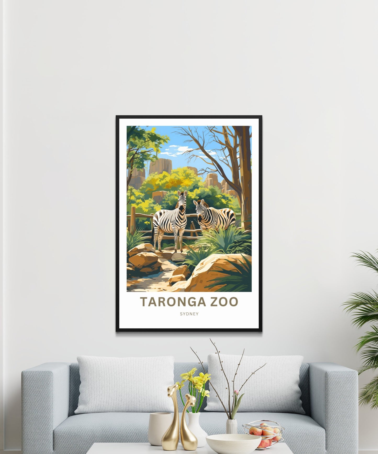 Taronga Zoo Travel Print - Taronga Zoo poster, Sydney Wall Art, Framed present, Gift Australia Present - TravelTreasureCo