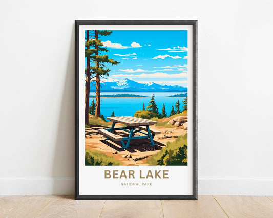 Bear Lake Travel Print - Bear Lake poster, Colorado Wall Art, Framed present, Gift Colorado Present - TravelTreasureCo