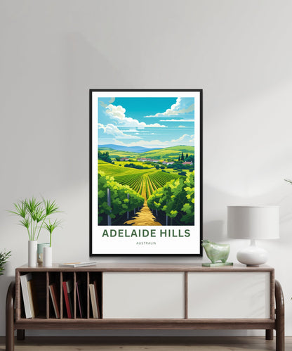 Adelaide Hills Travel Poster