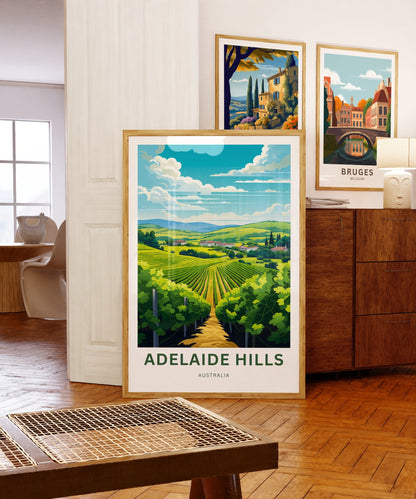 Adelaide Hills Travel Poster