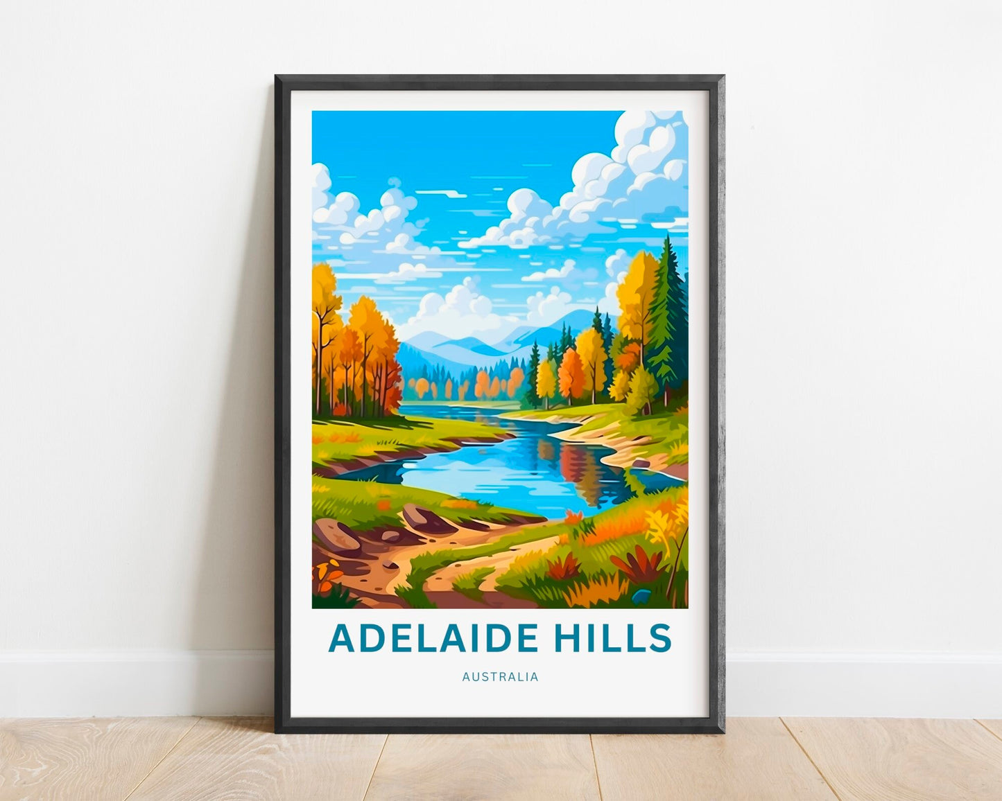 Adelaide Hills Travel Print - Rolling Meadows