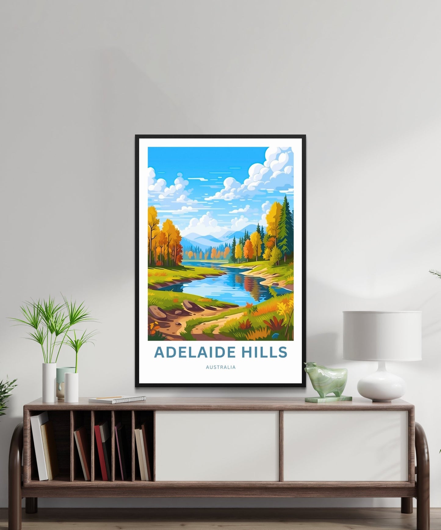 Adelaide Hills Travel Print - Rolling Meadows