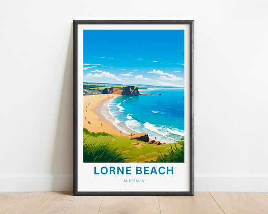 Lorne Beach Travel Poster