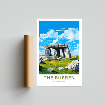 The Burren National Park Travel Poster