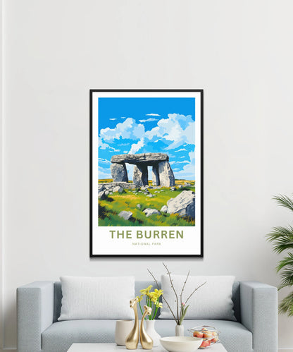 The Burren National Park Travel Poster