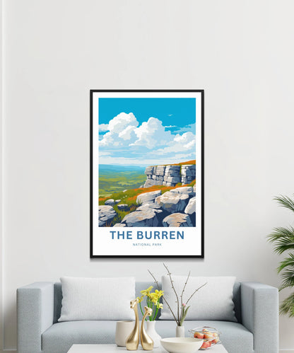 The Burren National Park Travel Poster