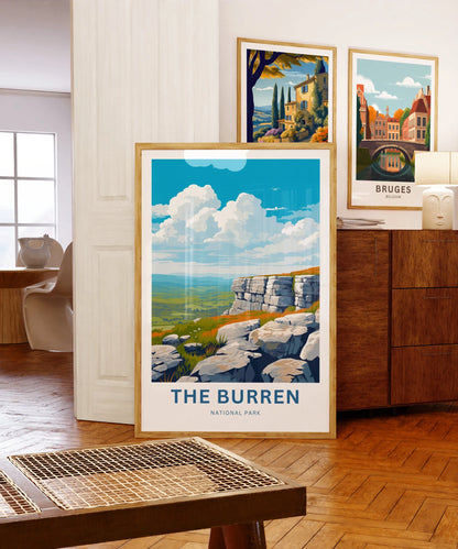 The Burren National Park Travel Poster