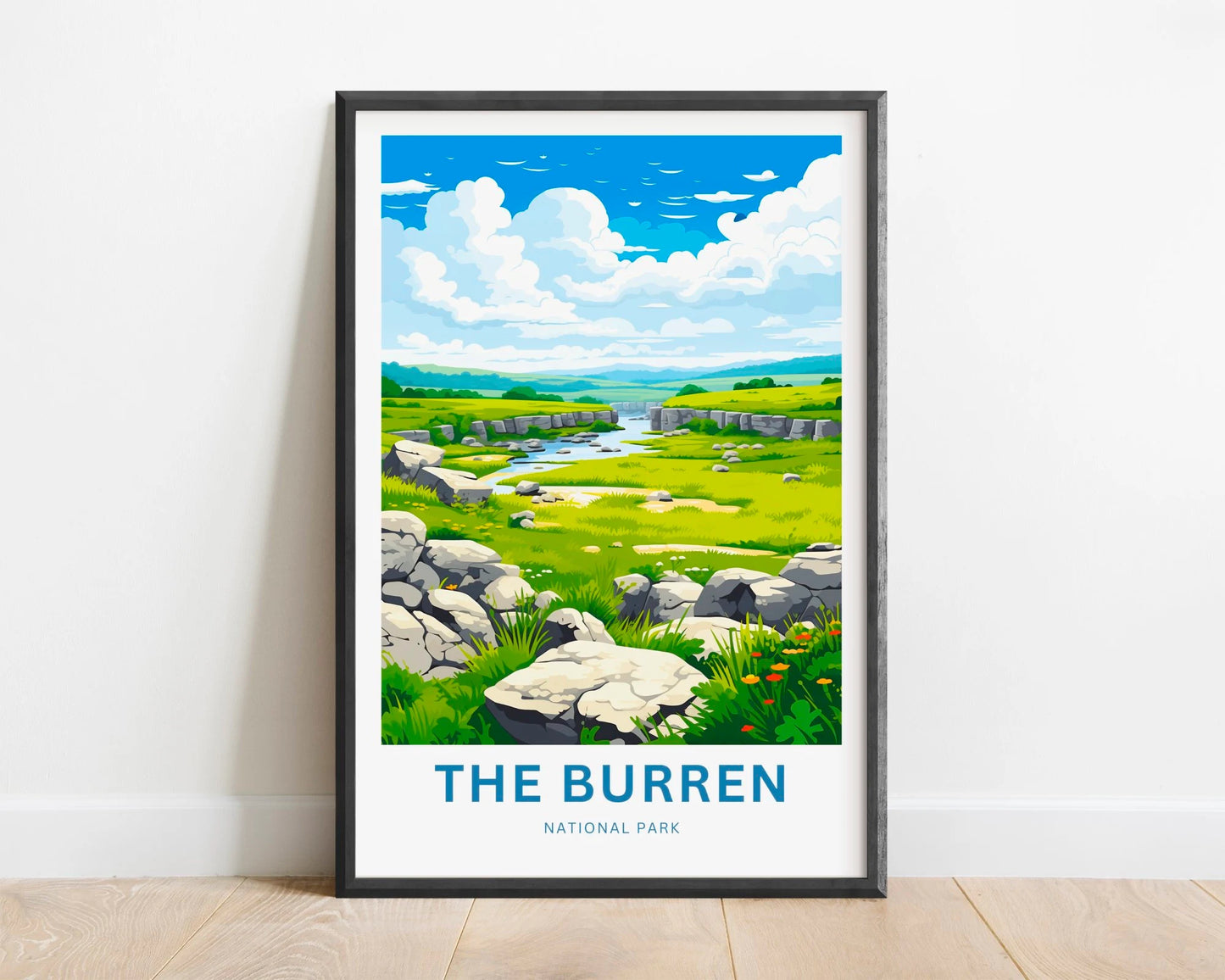 The Burren National Park Travel Poster