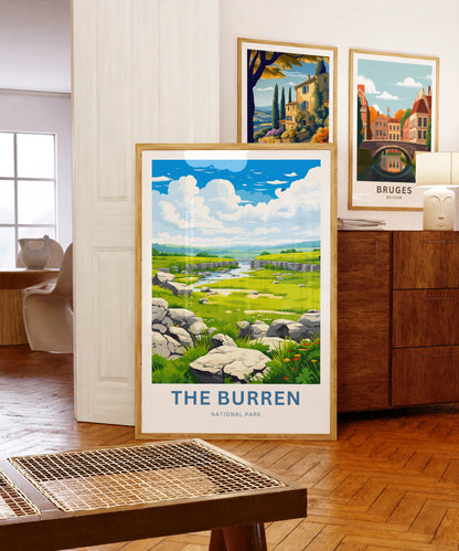 The Burren National Park Travel Poster