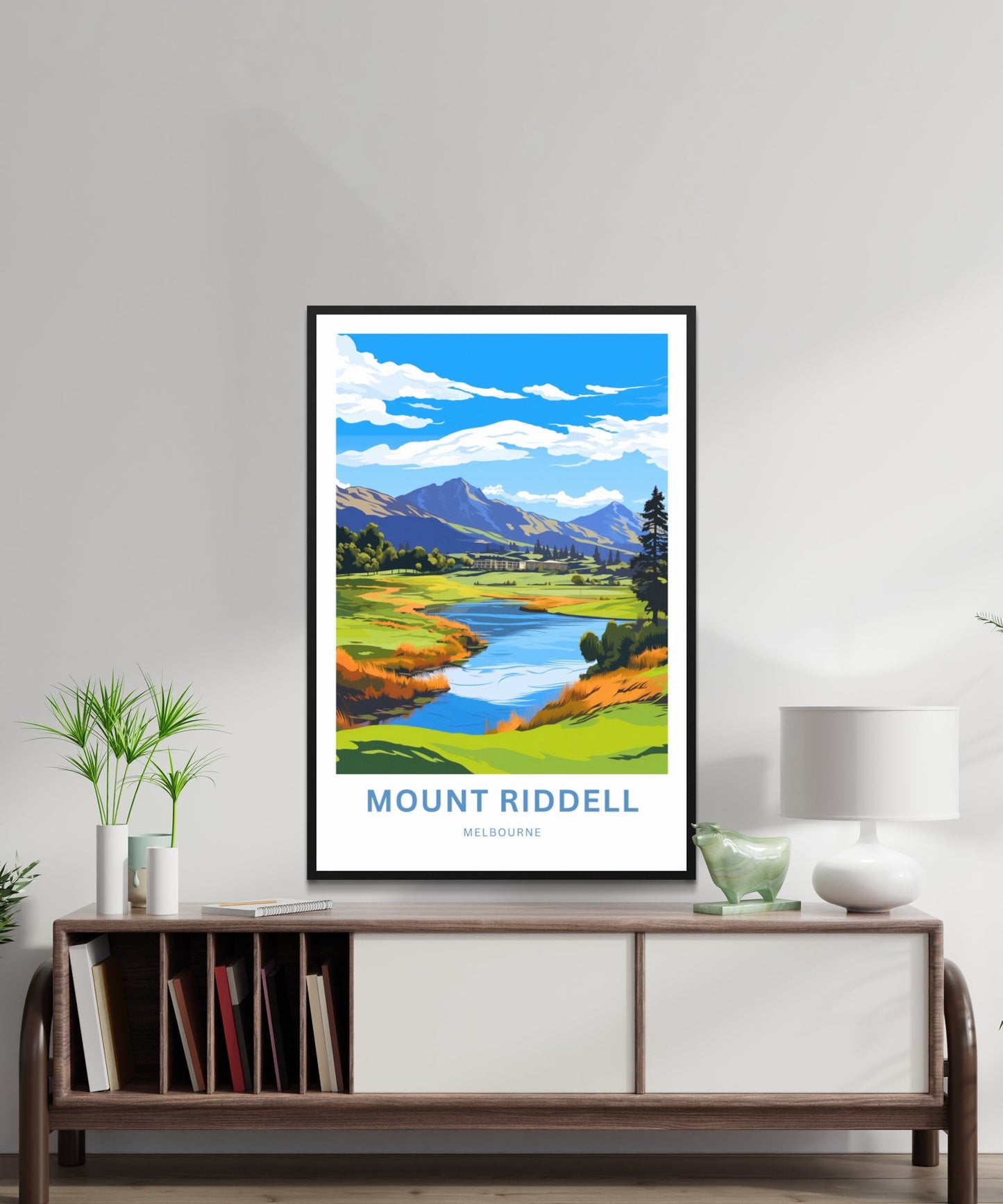 Mount Riddell Travel Print - Mount Riddell poster, Melbourne Wall Art, Framed present, Gift Australia Present - TravelTreasureCo