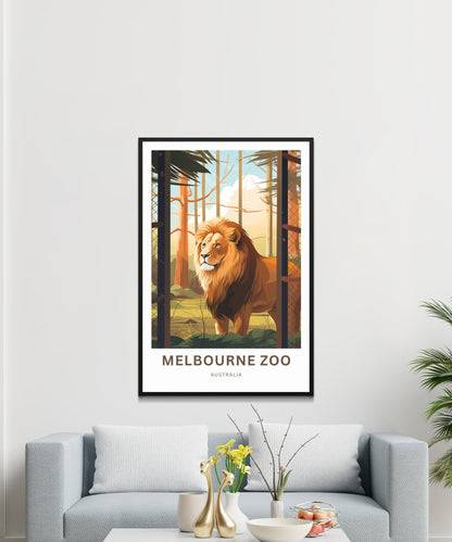 Melbourne Zoo Travel Print - Melbourne Zoo poster, Melbourne Wall Art, Framed present, Gift Australia Present - TravelTreasureCo