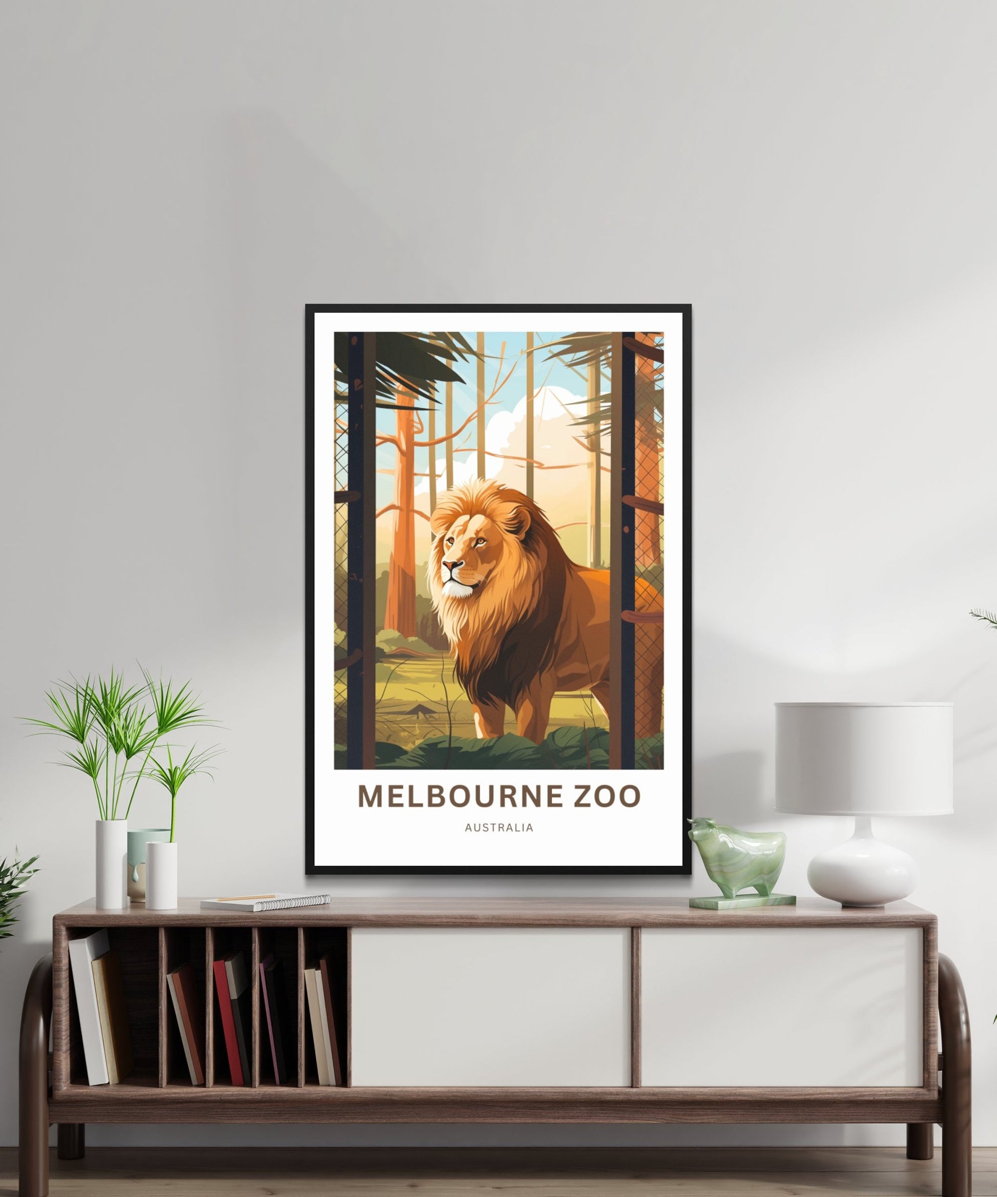 Melbourne Zoo Travel Print - Melbourne Zoo poster, Melbourne Wall Art, Framed present, Gift Australia Present - TravelTreasureCo