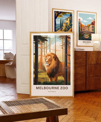 Melbourne Zoo Travel Print - Melbourne Zoo poster, Melbourne Wall Art, Framed present, Gift Australia Present - TravelTreasureCo