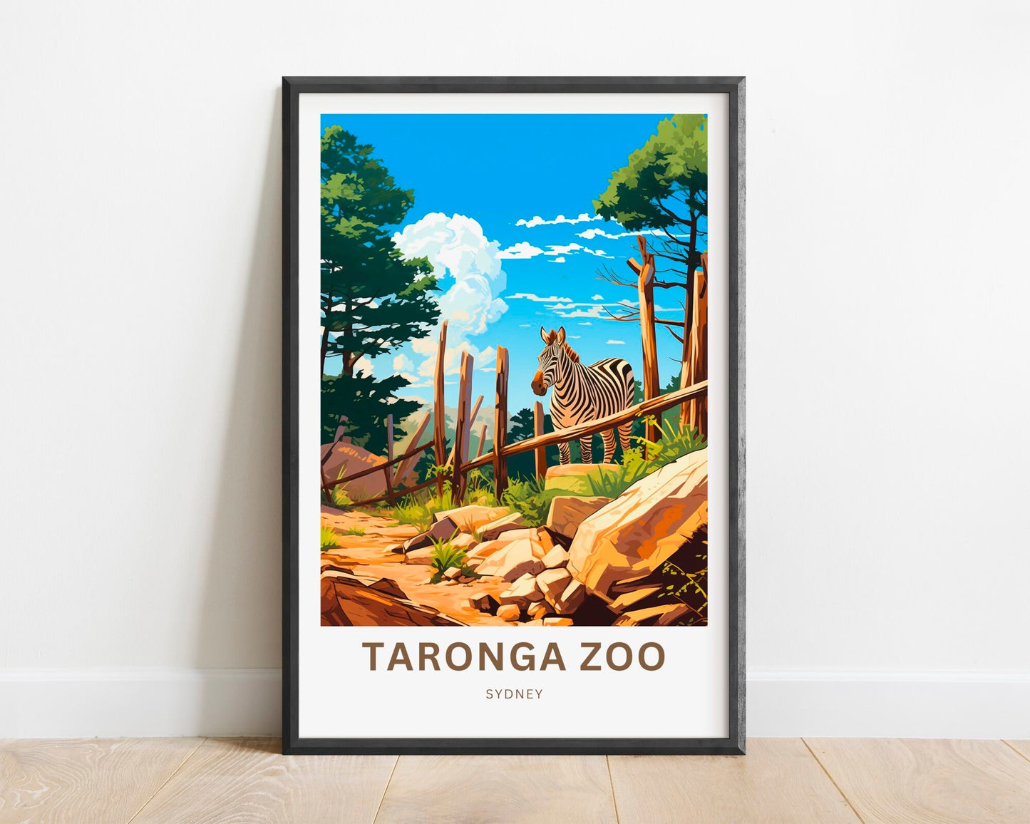 Taronga Zoo Travel Print - Taronga Zoo poster, Sydney Wall Art, Framed present, Gift Australia Present - TravelTreasureCo