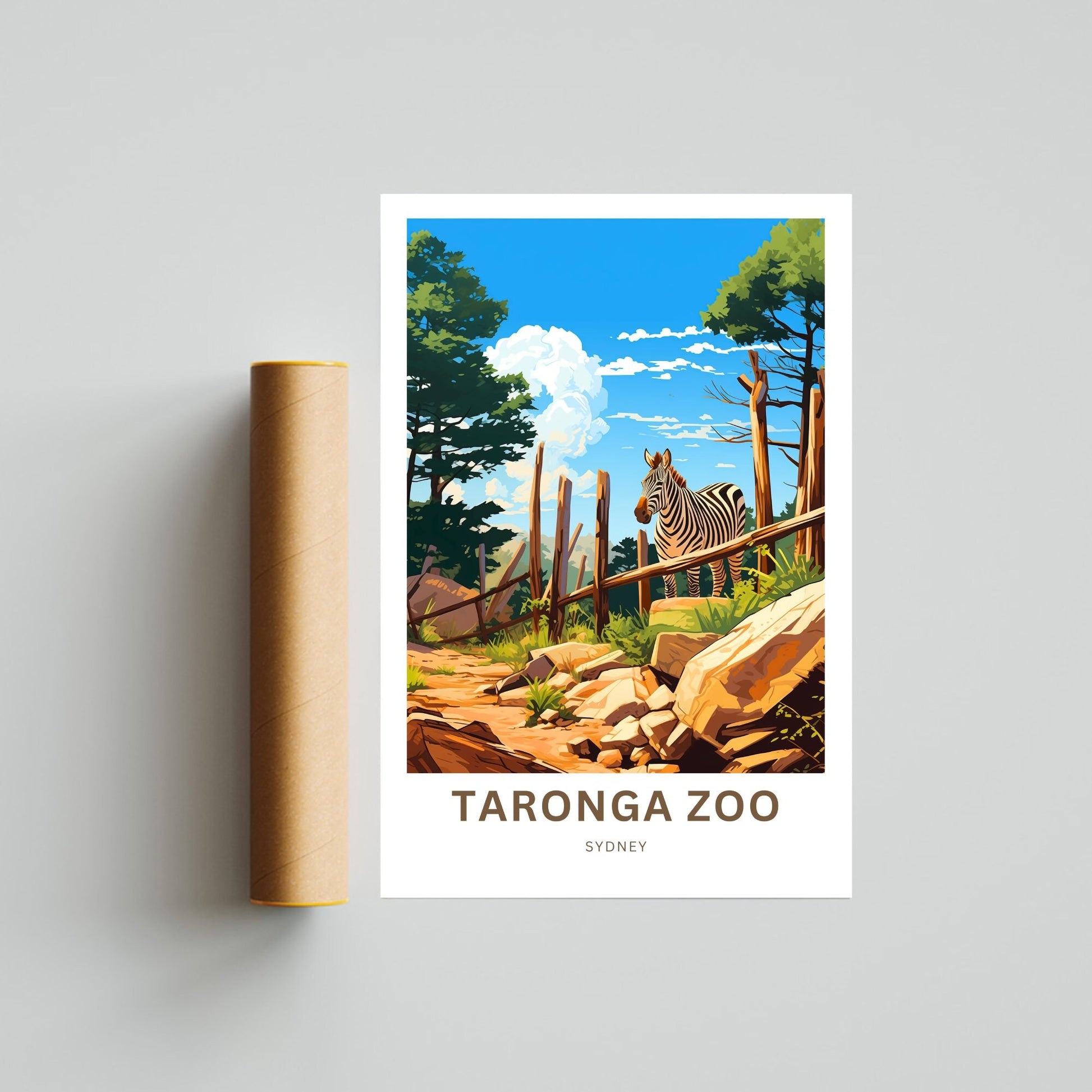 Taronga Zoo Travel Print - Taronga Zoo poster, Sydney Wall Art, Framed present, Gift Australia Present - TravelTreasureCo