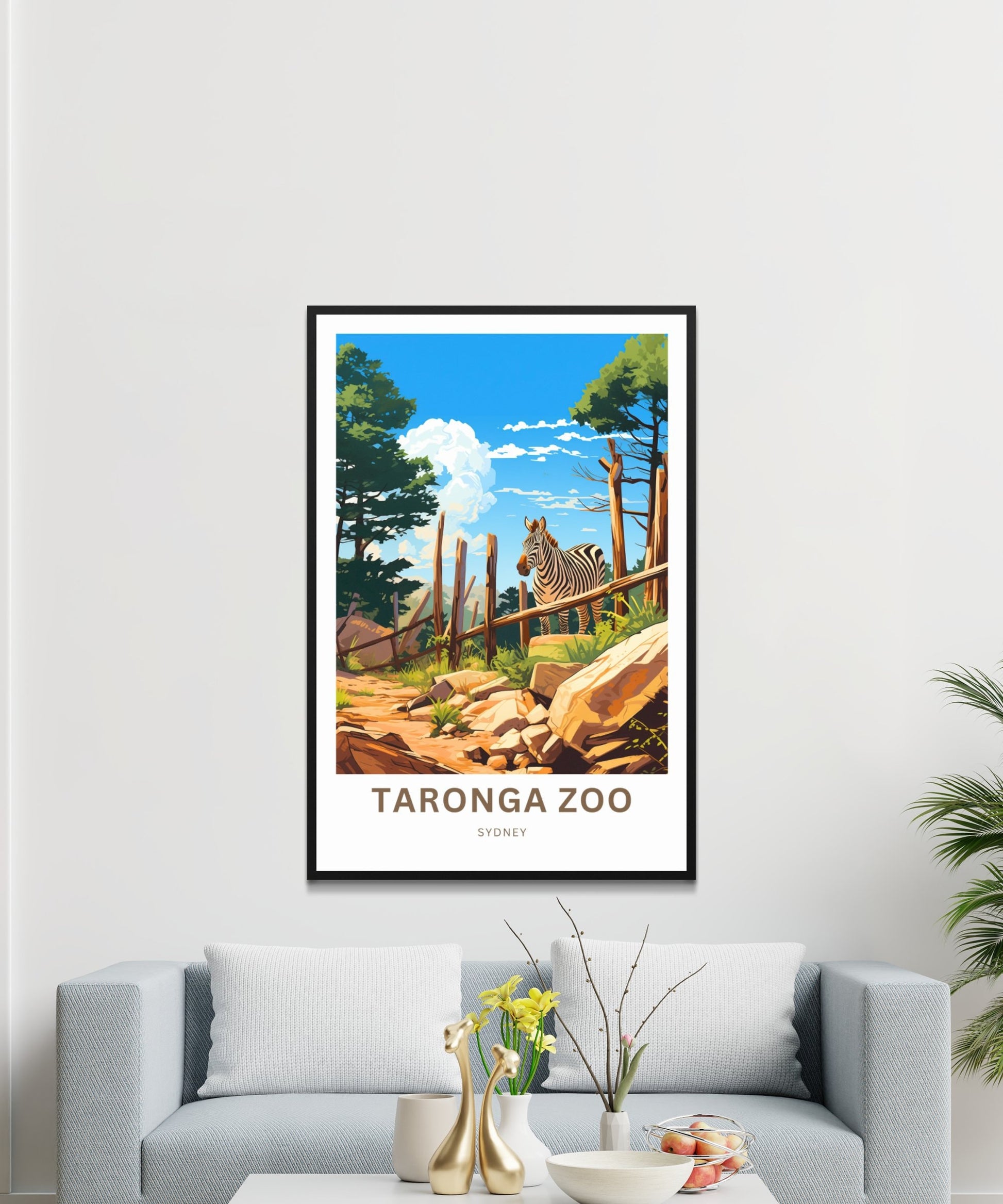 Taronga Zoo Travel Print - Taronga Zoo poster, Sydney Wall Art, Framed present, Gift Australia Present - TravelTreasureCo