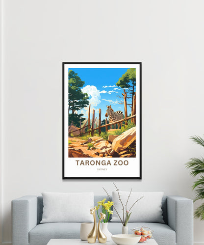 Taronga Zoo Travel Print - Taronga Zoo poster, Sydney Wall Art, Framed present, Gift Australia Present - TravelTreasureCo