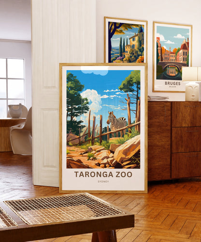 Taronga Zoo Travel Print - Taronga Zoo poster, Sydney Wall Art, Framed present, Gift Australia Present - TravelTreasureCo