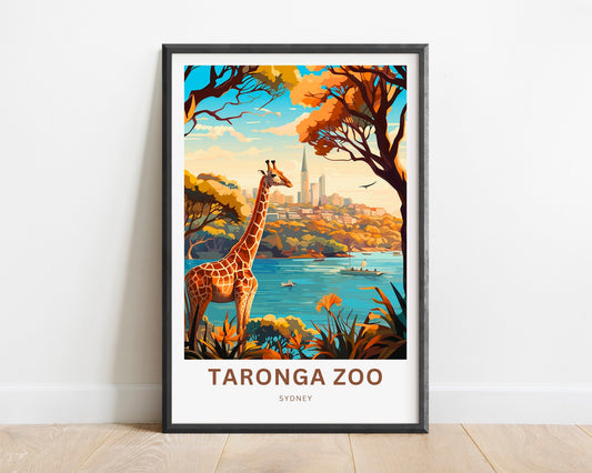 Taronga Zoo Travel Print - Taronga Zoo poster, Sydney Wall Art, Framed present, Gift Australia Present - TravelTreasureCo