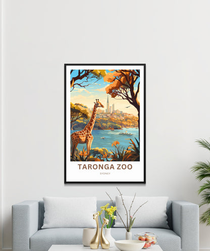 Taronga Zoo Travel Print - Taronga Zoo poster, Sydney Wall Art, Framed present, Gift Australia Present - TravelTreasureCo