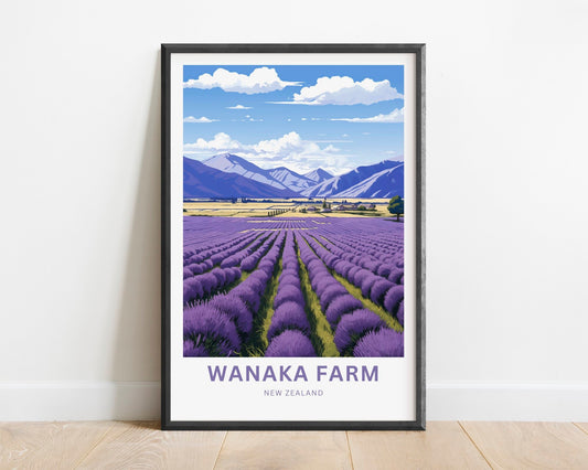 Wanaka Farm Travel Print - Wanaka Farm poster, New Zealand Wall Art, Framed present, Gift New Zealand Present - TravelTreasureCo